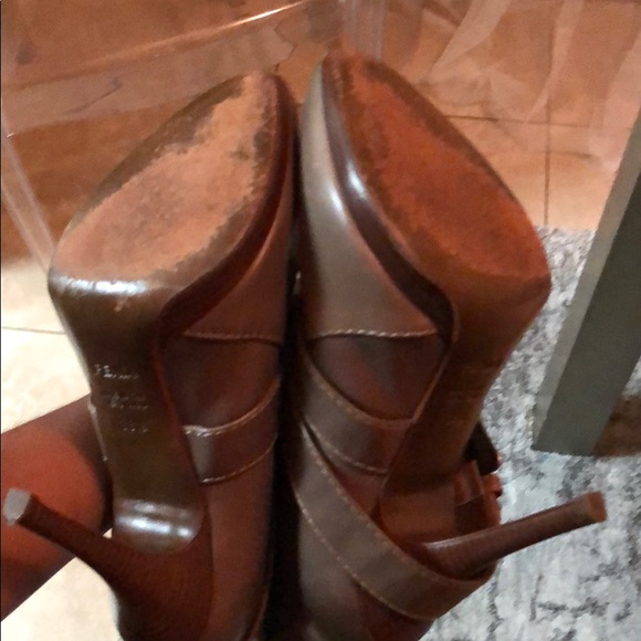 FENDI leather light brown knee high boots - Picture 8 of 8